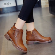 Load image into Gallery viewer, Women Ankle Martin Boots 2019 Autumn Female Casual Shoes