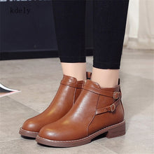 Load image into Gallery viewer, Women Ankle Martin Boots 2019 Autumn Female Casual Shoes